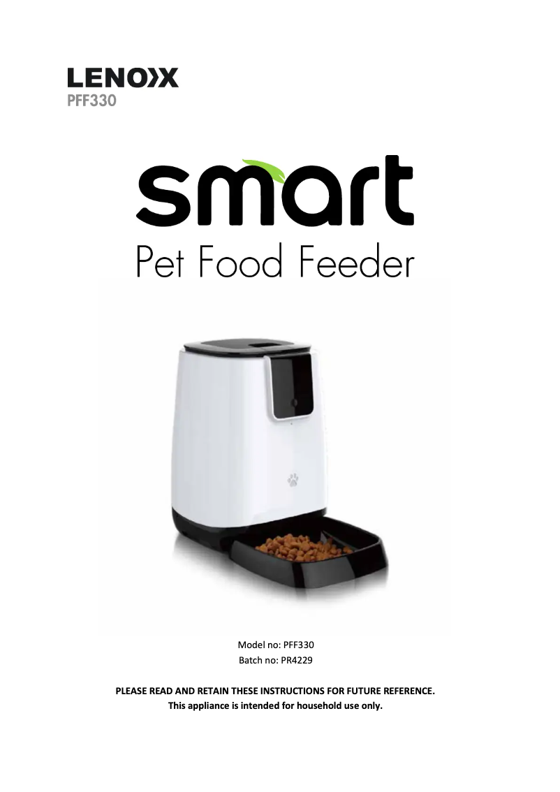 Page 1 de la notice Manuel utilisateur Lenoxx PFF330