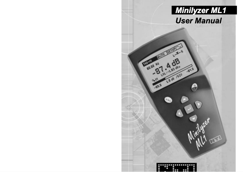 Image de la première page du manuel de l'appareil Minilyzer ML1