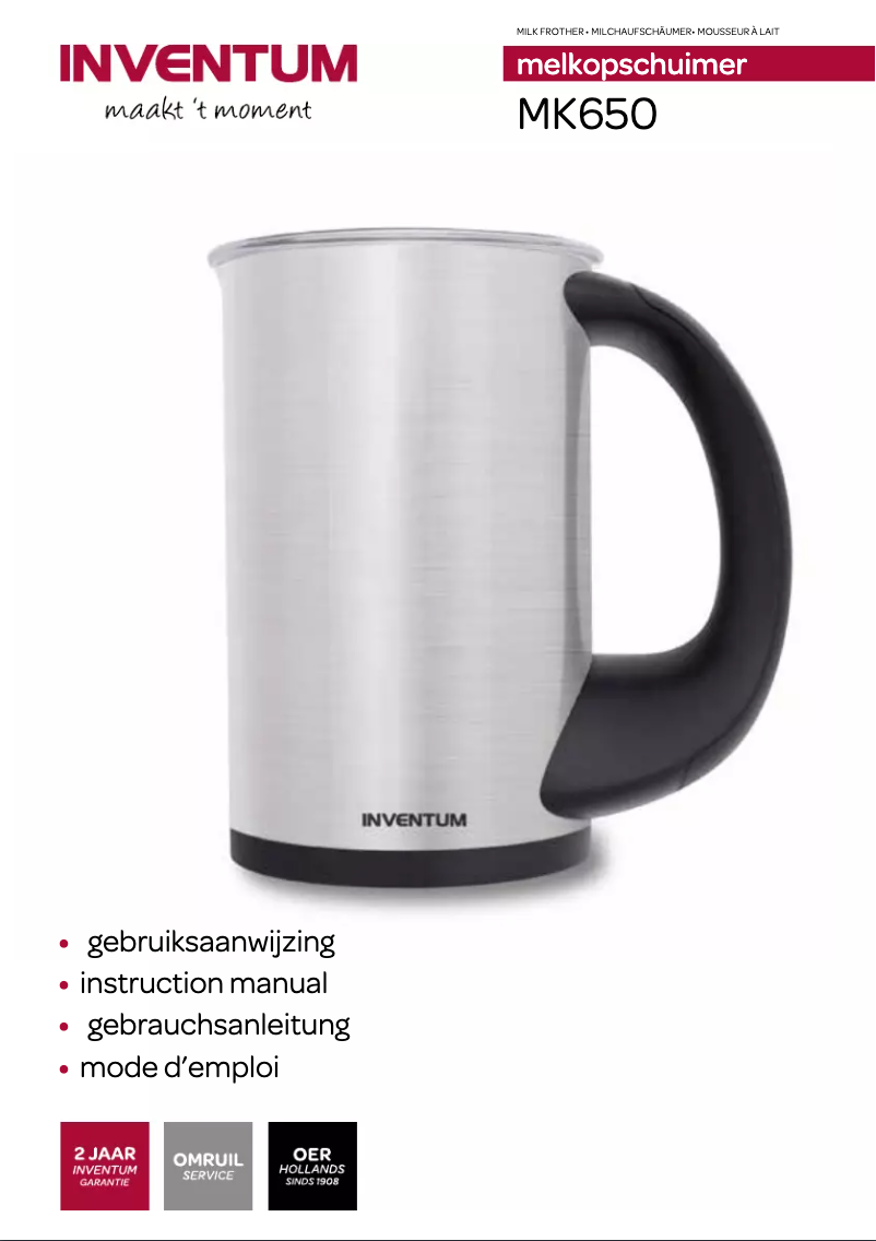 Image de la première page du manuel de l'appareil MK650