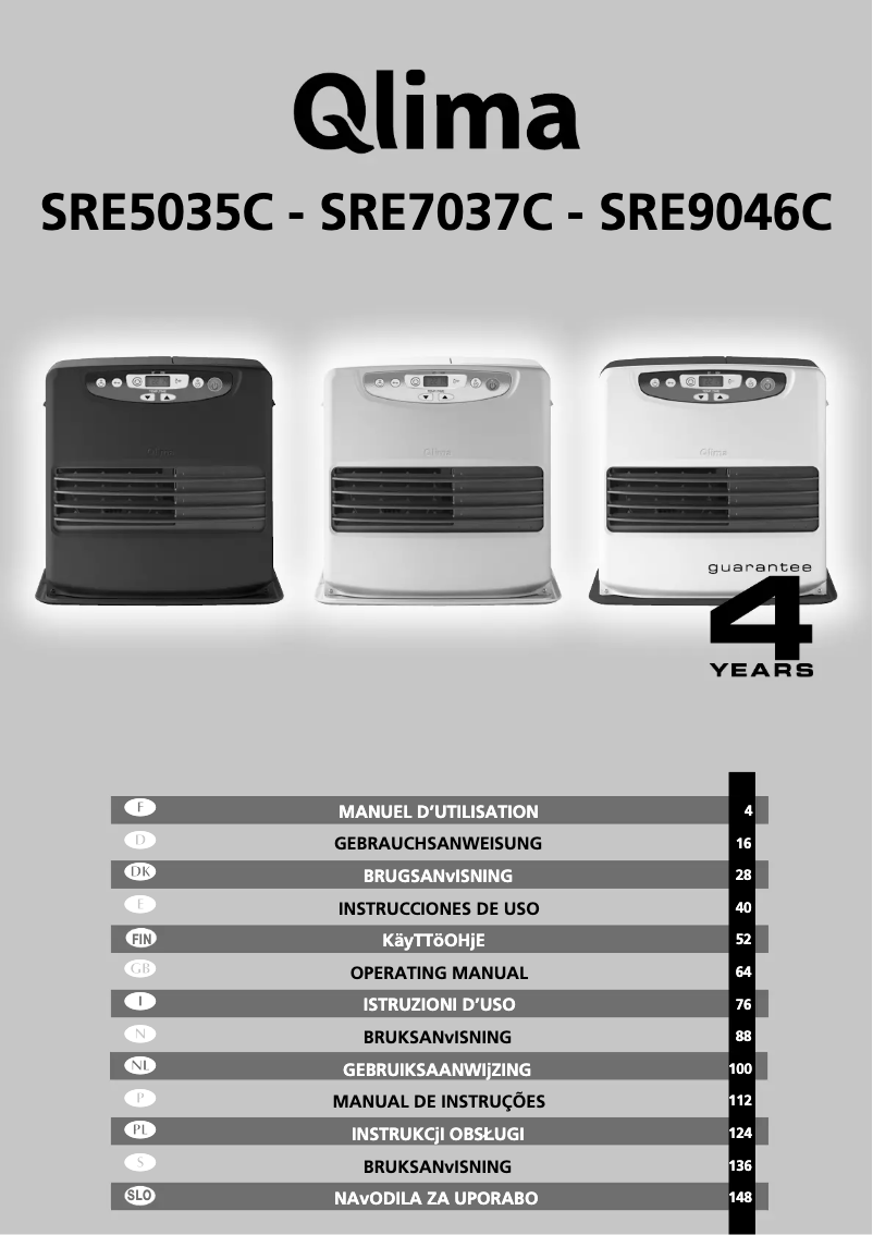 Page 1 de la notice Manuel utilisateur Qlima SRE5035C