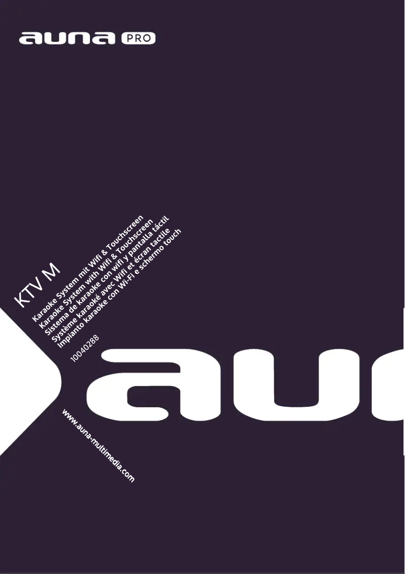 Page n°1 - Manuel utilisateur Auna KTV M