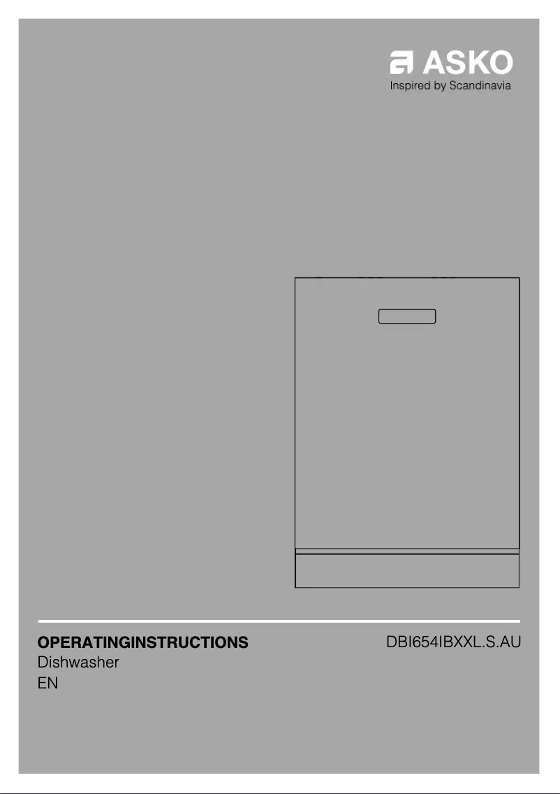 Page n°1 - Manuel utilisateur Asko DBI654IBXXLS