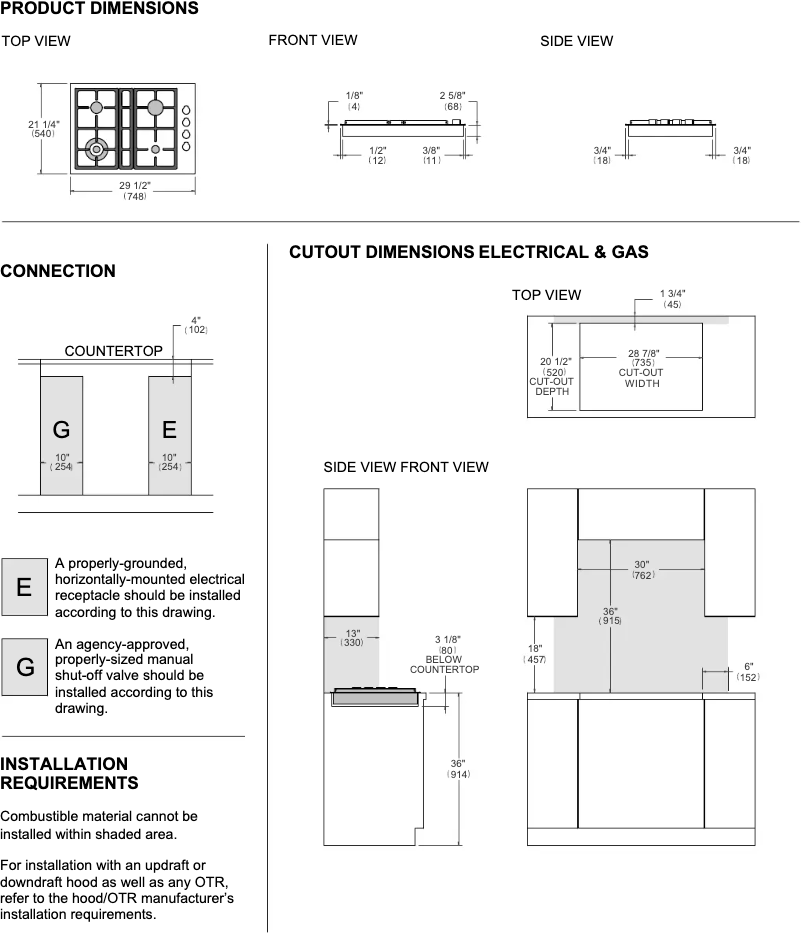 Page 1 de la notice Instructions / montage Bertazzoni PROF304QBXT