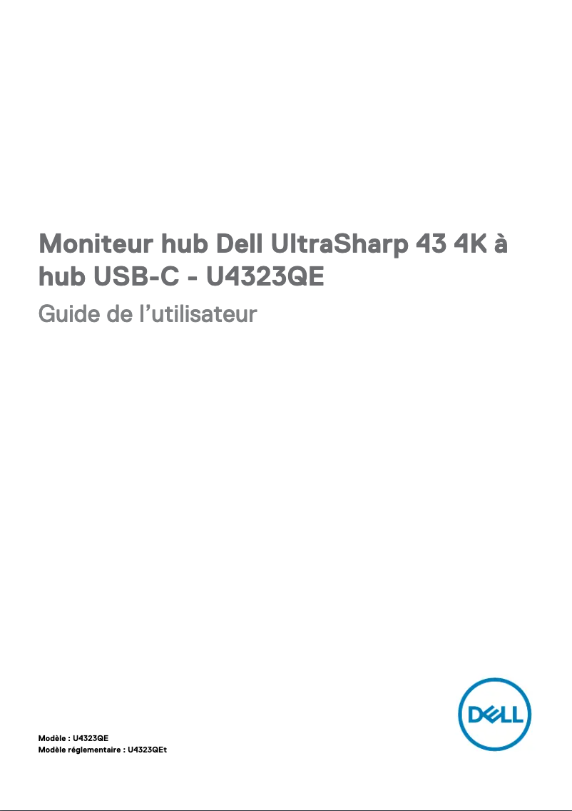 Page 1 de la notice Manuel utilisateur Dell UltraSharp U4323QE