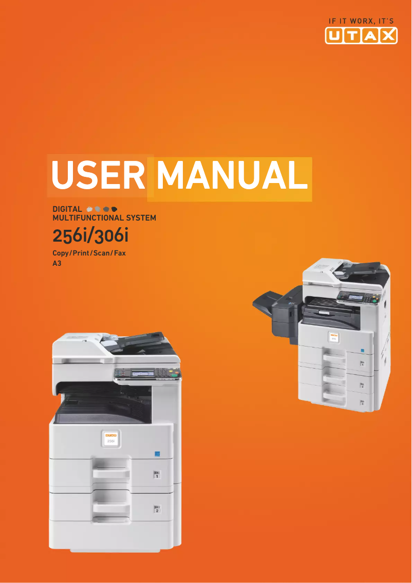 Page 1 de la notice Manuel utilisateur Utax 306i