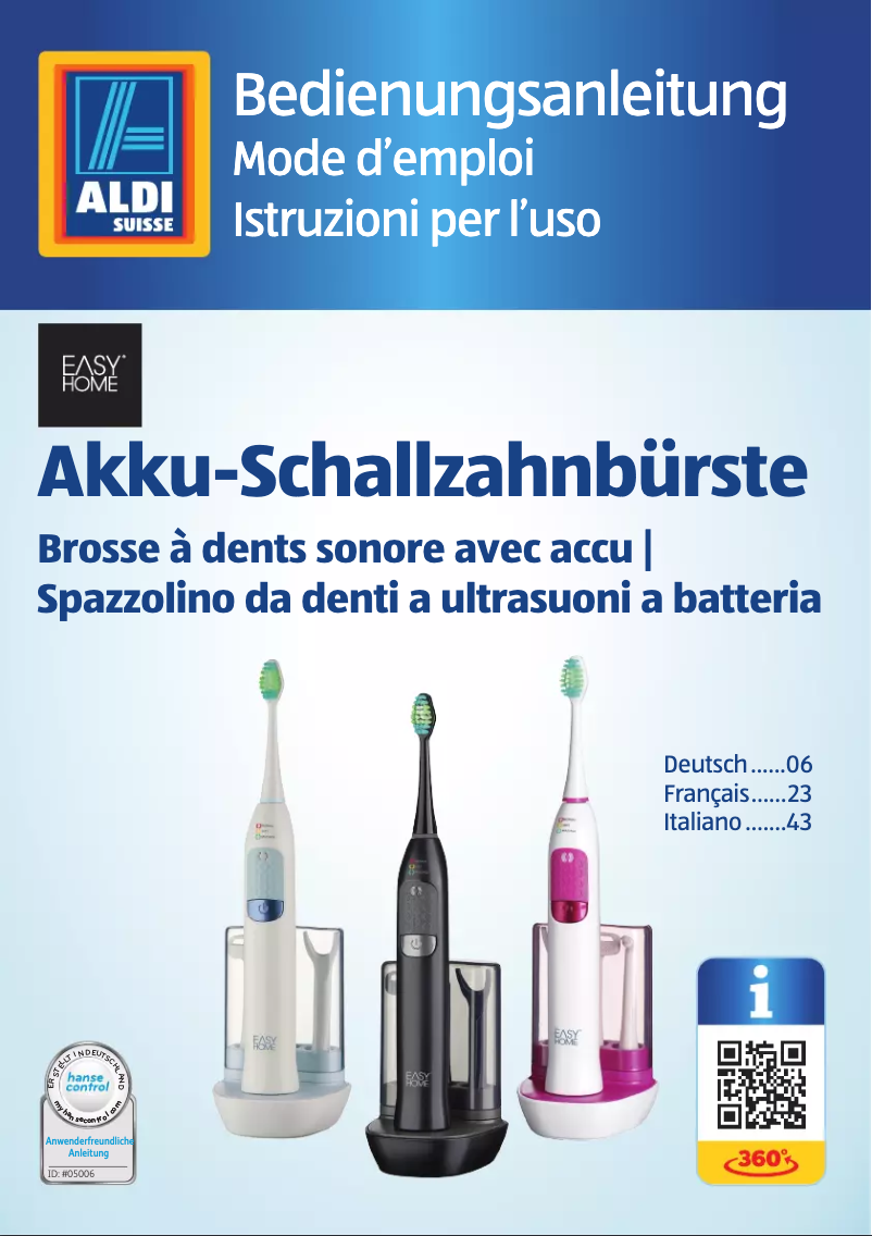 Page 1 de la notice Manuel utilisateur Easy Home GT-TBs-02