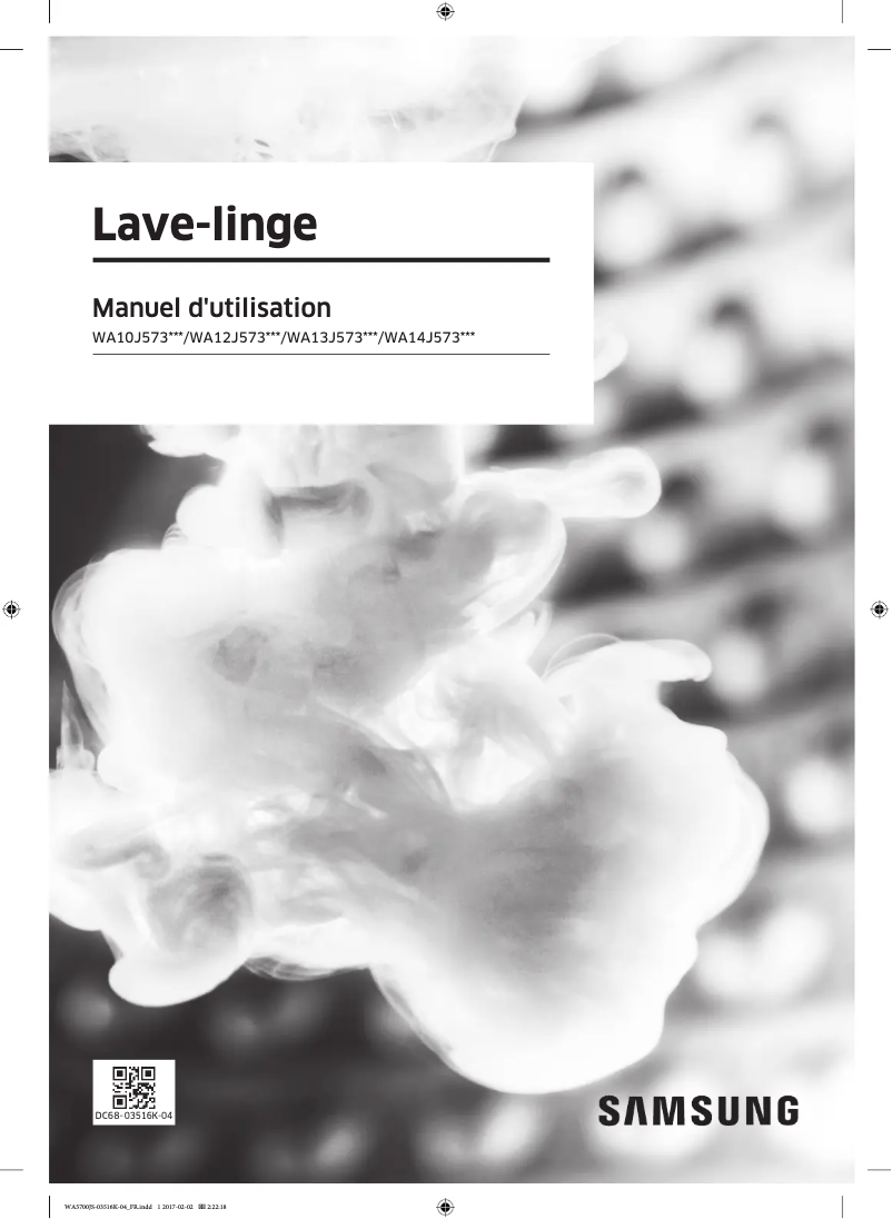 Page 1 de la notice Manuel utilisateur Samsung WA10J5730SS
