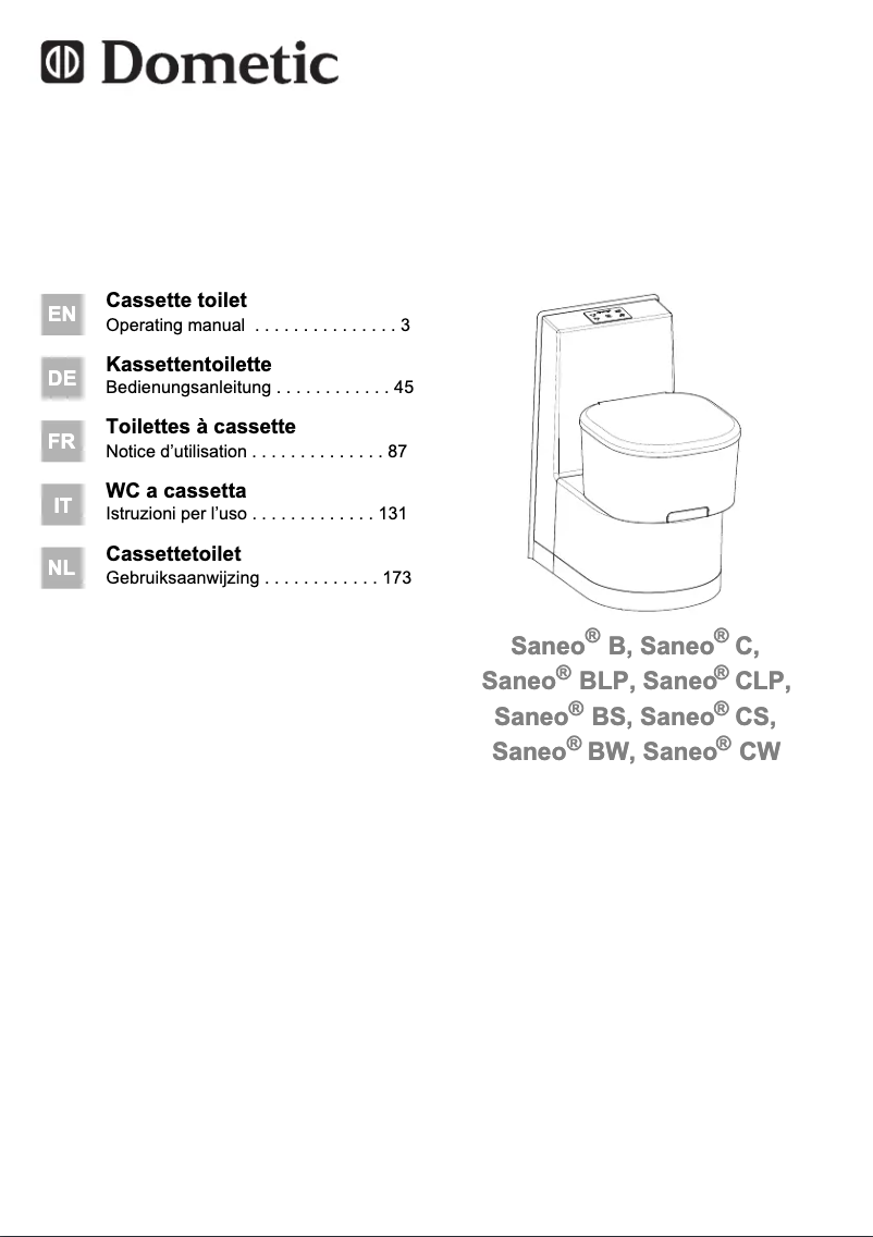 Image de la première page du manuel de l'appareil Saneo BS