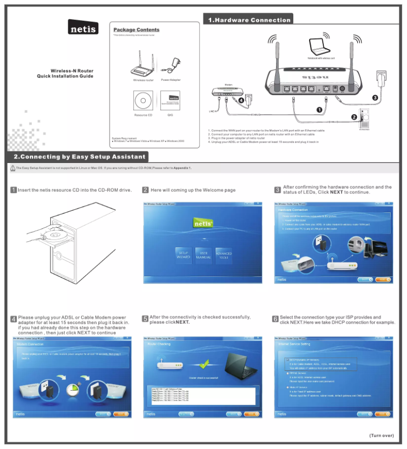 Page n°1 - Manuel utilisateur Netis WF2412