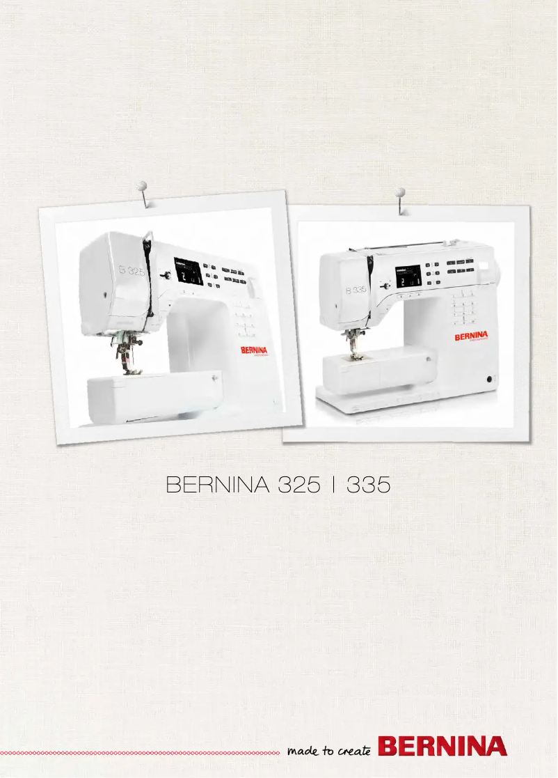 Page n°1 - Manuel utilisateur Bernina 335