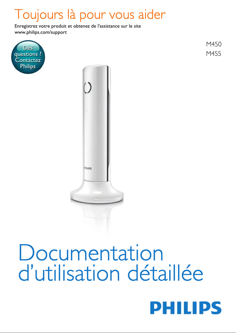 Page 1 of the manual User Manual Philips M450