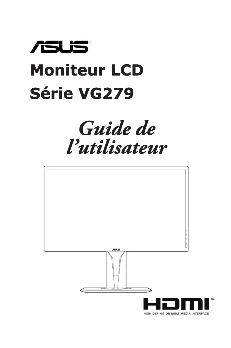 Page n°1 - Manuel utilisateur Asus VG279Q