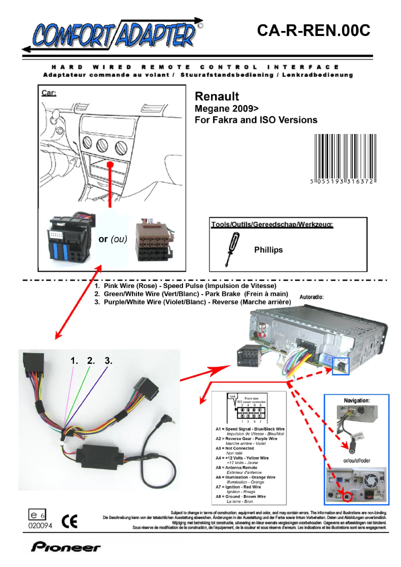 Image de la première page du manuel de l'appareil CA-R-REN.00C