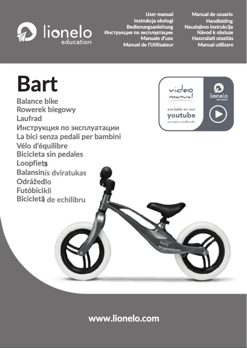 Page 1 de la notice Manuel utilisateur Lionelo Bart