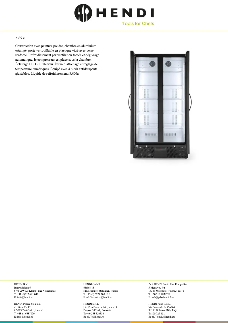 Page 1 de la notice Fiche technique Arktic 233931