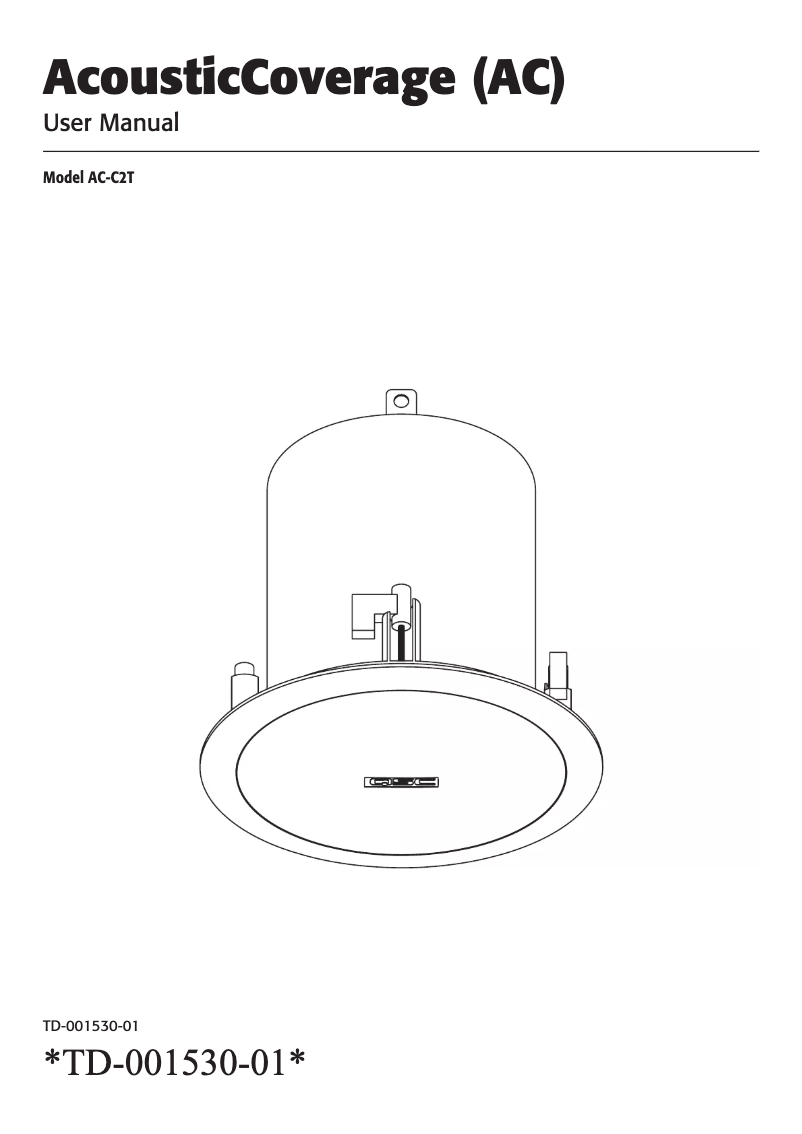 Page 1 de la notice Manuel utilisateur QSC AC-C2T