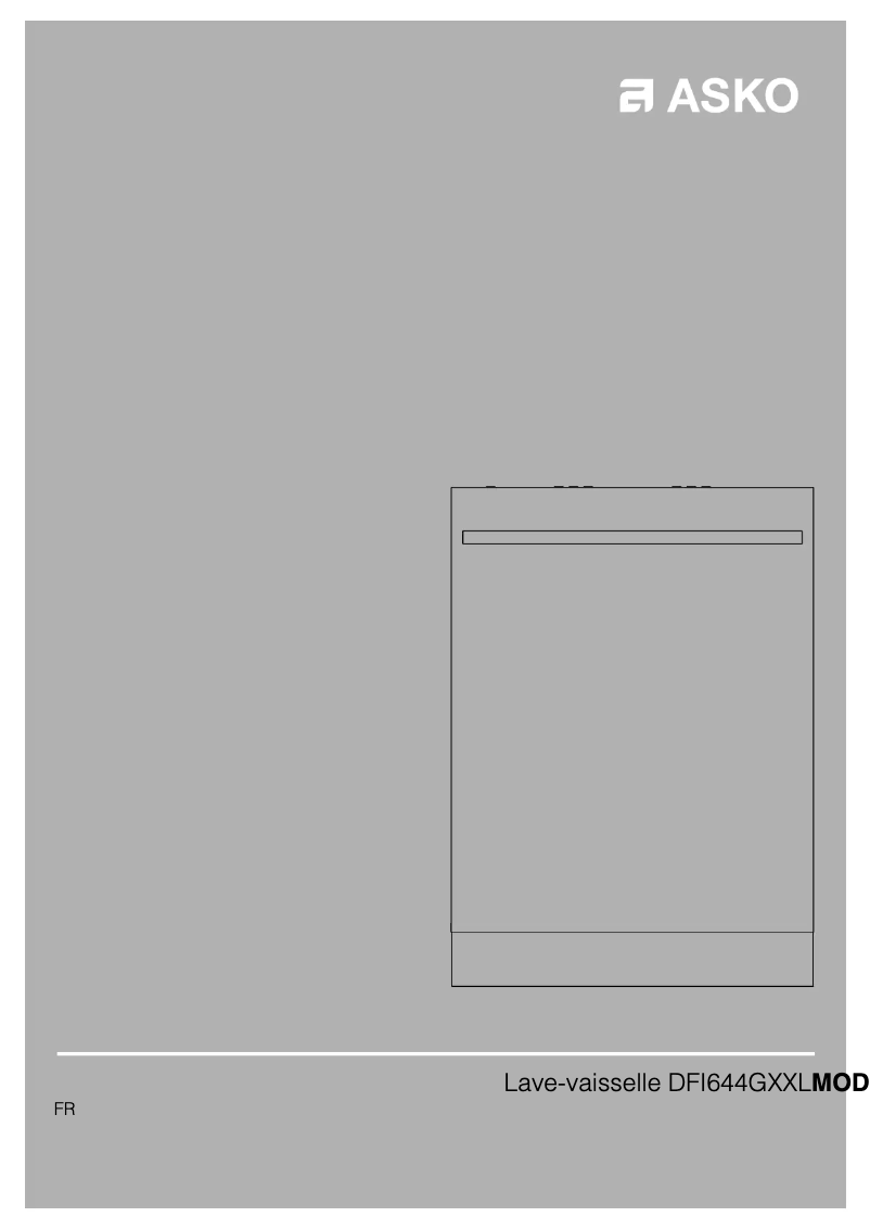 Page n°1 - Manuel utilisateur Asko DFI644GXXL