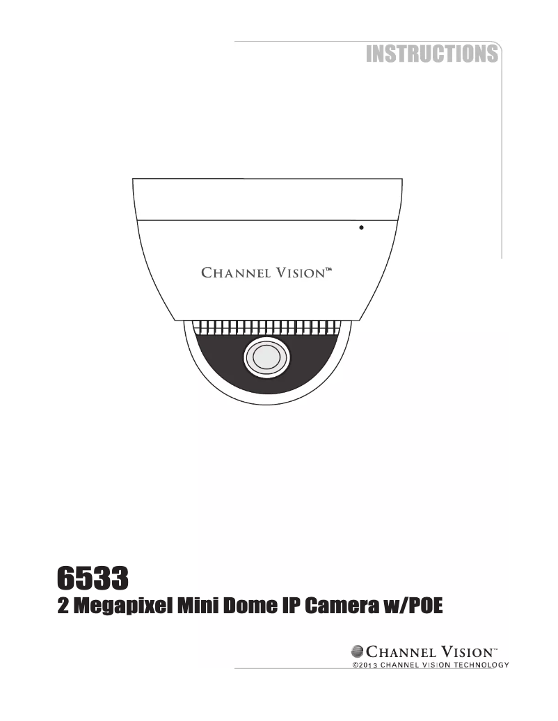 Page n°1 - Manuel utilisateur Channel Vision 6533