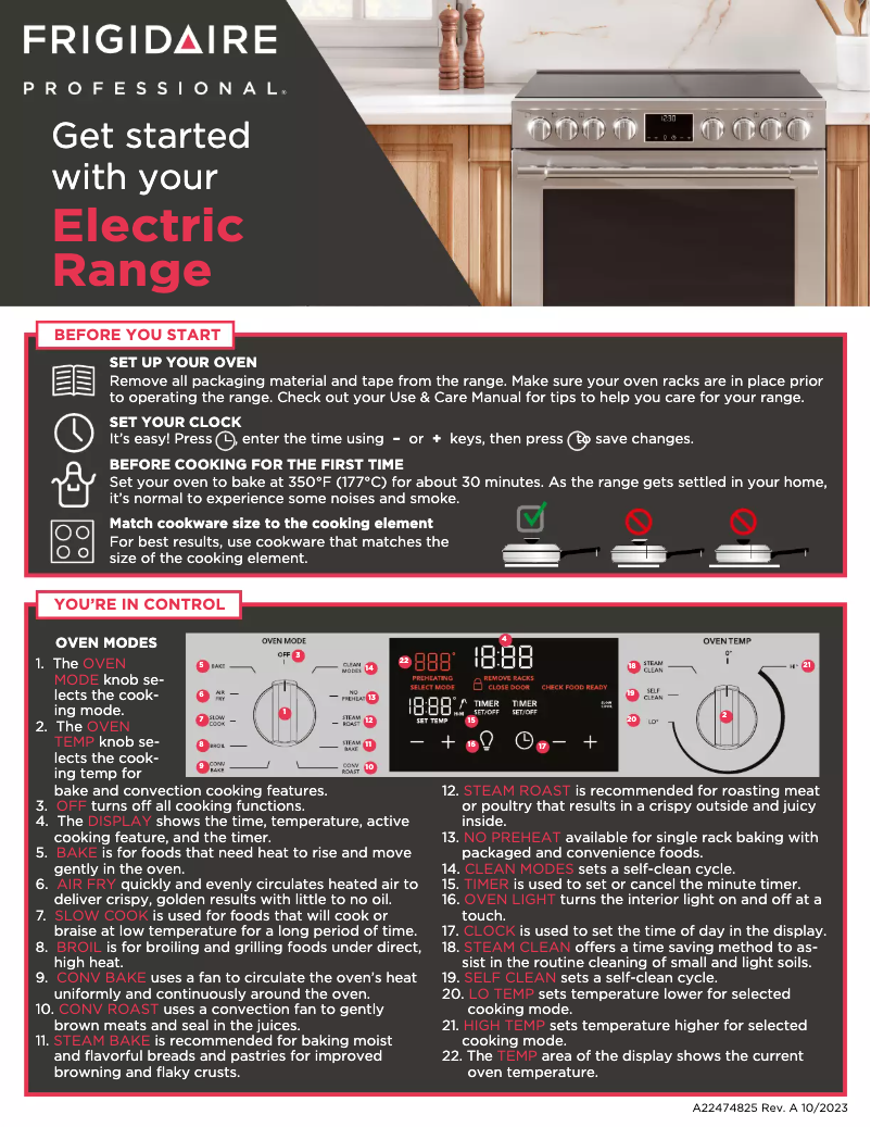 Image de la première page du manuel de l'appareil PCFE3080AF