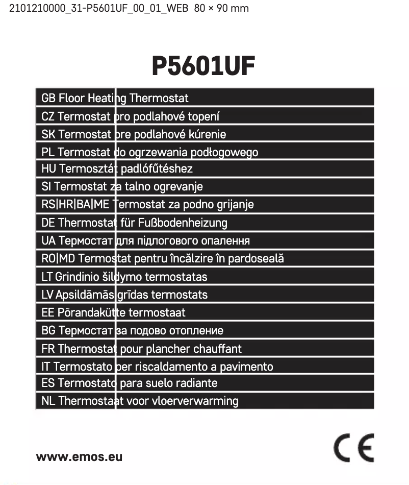 Page 1 de la notice Manuel utilisateur Emos P5601UF