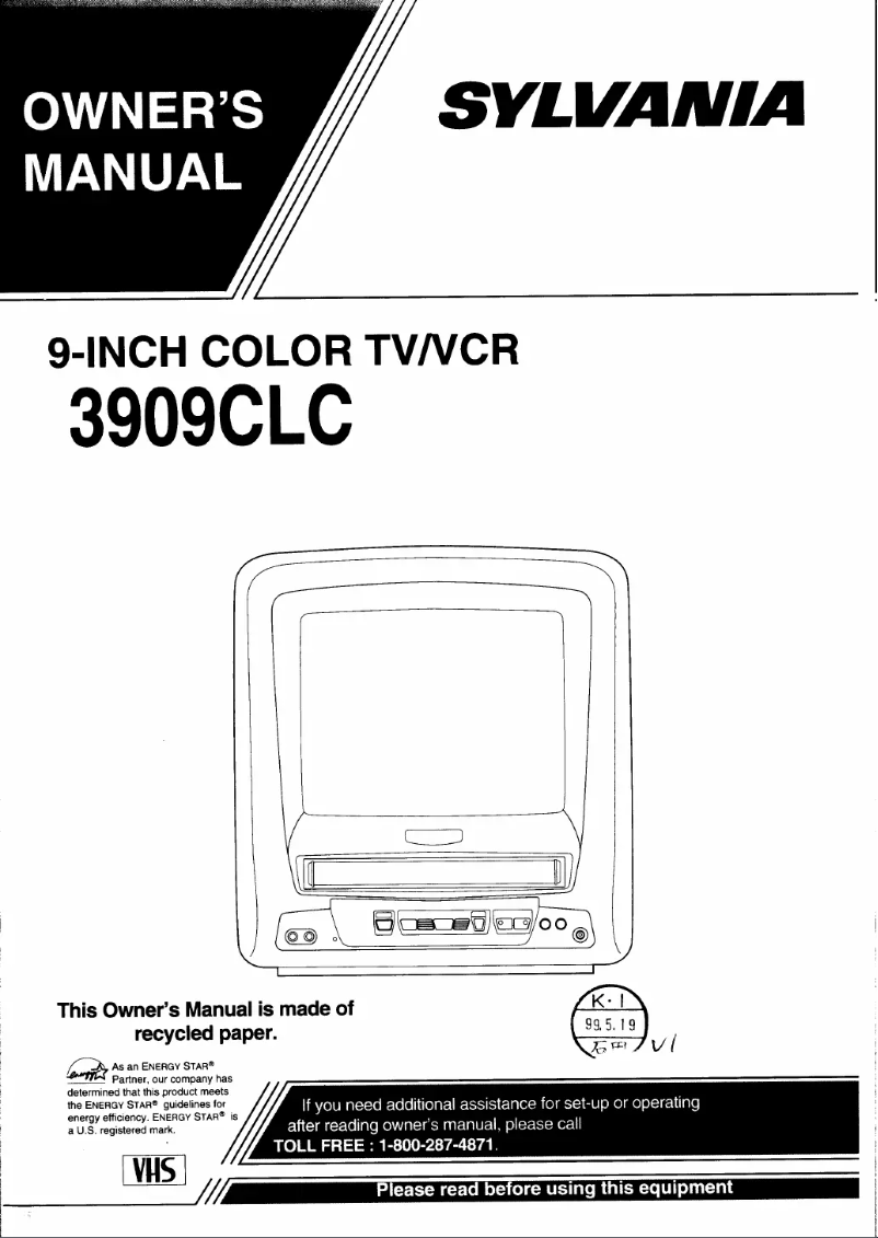 Image de la première page du manuel de l'appareil 3909CLC