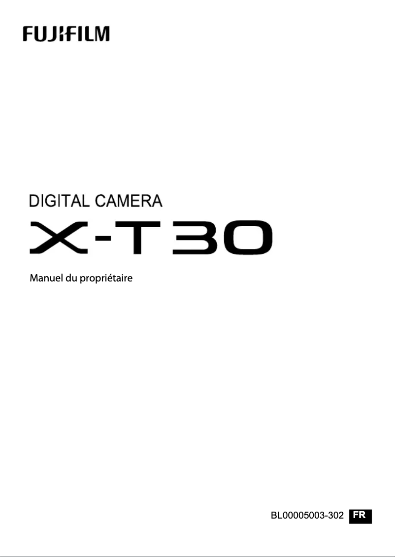 Image de la première page du manuel de l'appareil X-T30