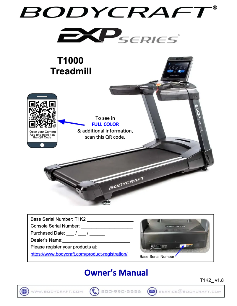 Image de la première page du manuel de l'appareil T1000