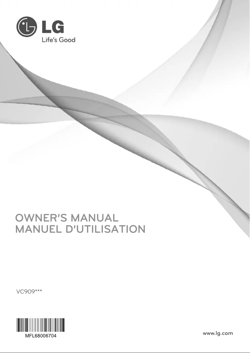 Page n°1 - Manuel utilisateur LG VC9090RO