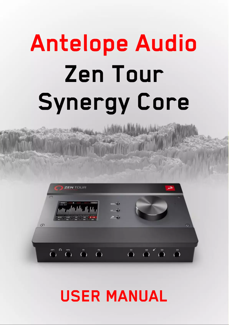 Page 1 de la notice Manuel utilisateur Antelope Zen Tour Synergy Core