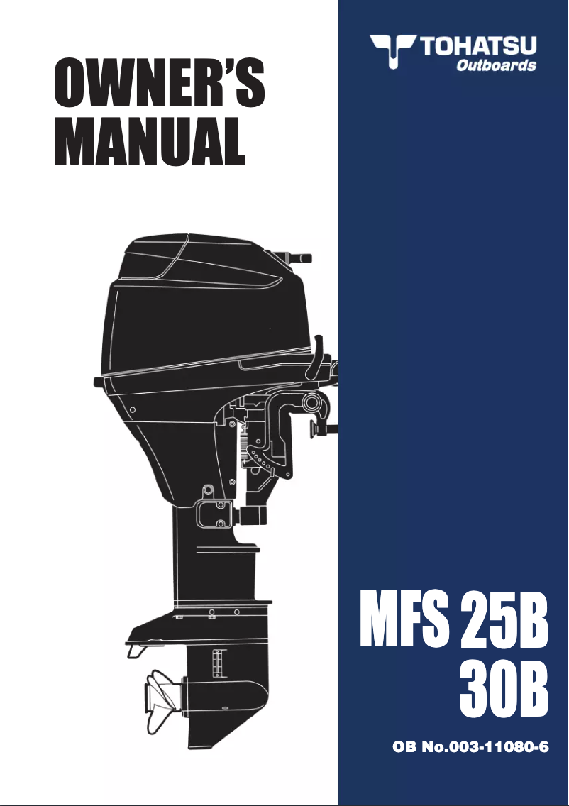 Page 1 de la notice Manuel utilisateur Tohatsu MFS25B