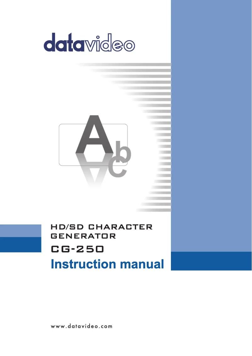 Página 1 del manual Manual de usuario DataVideo CG-250