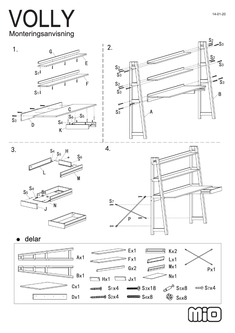 Page 1 de la notice Manuel utilisateur Mio Volly