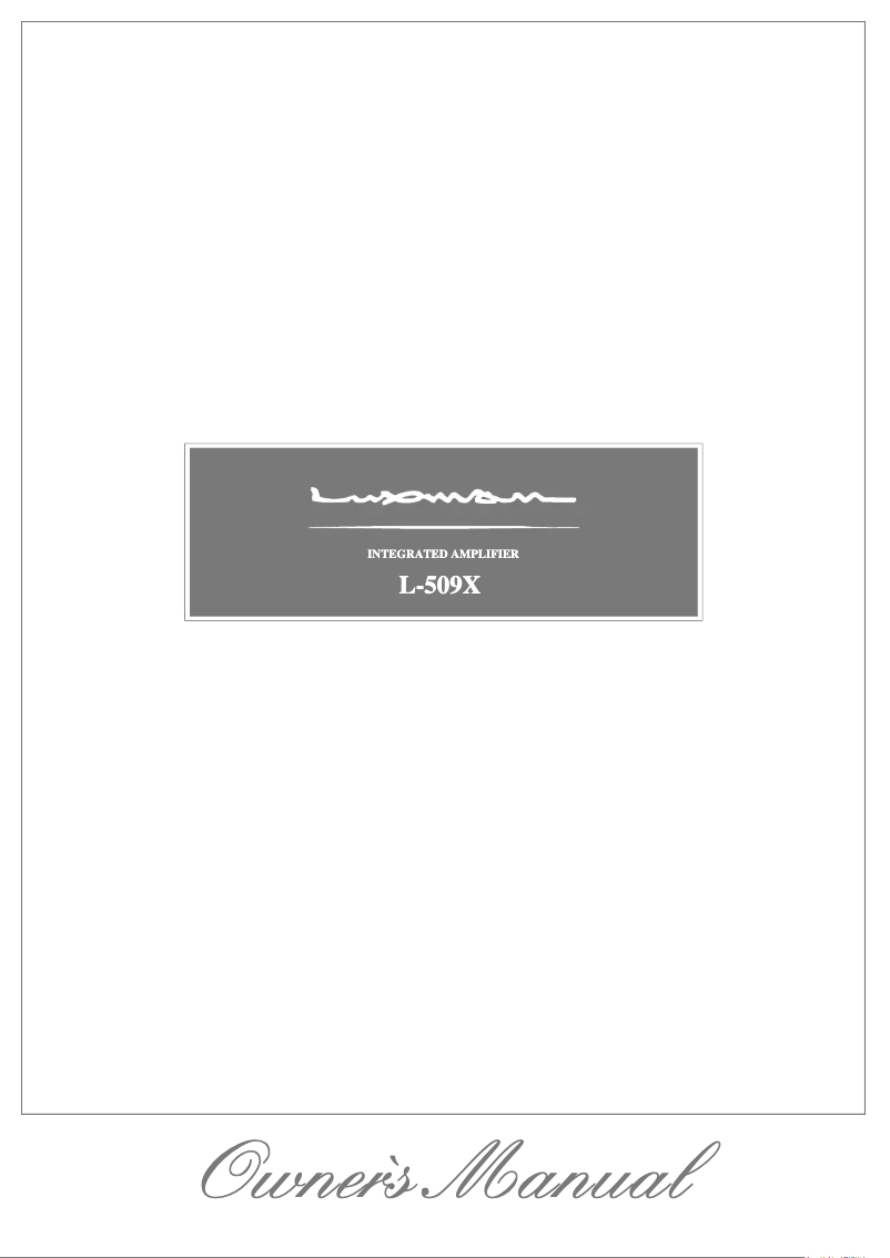 Page 1 de la notice Manuel utilisateur Luxman L-509X