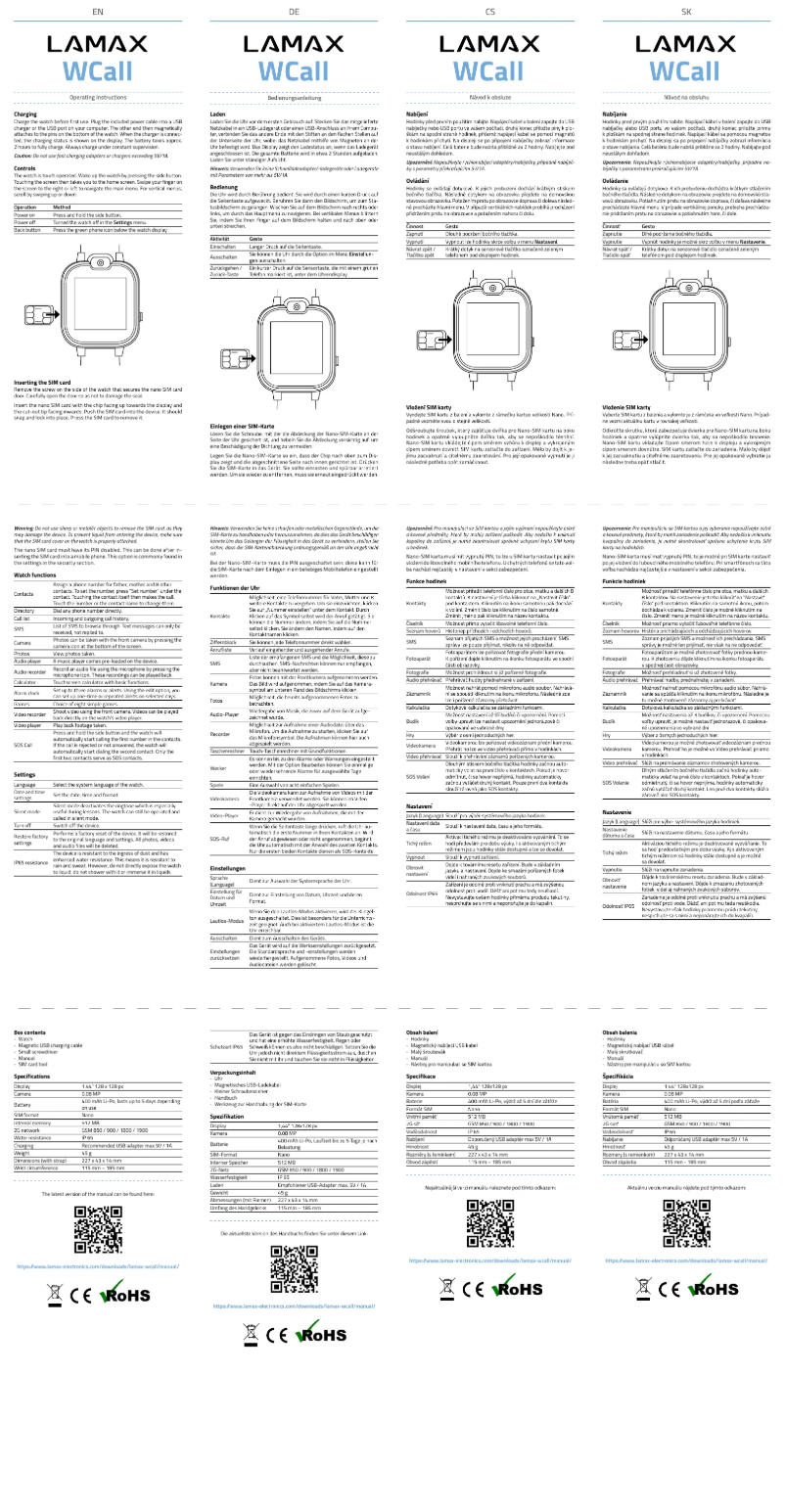 Image de la première page du manuel de l'appareil WCall