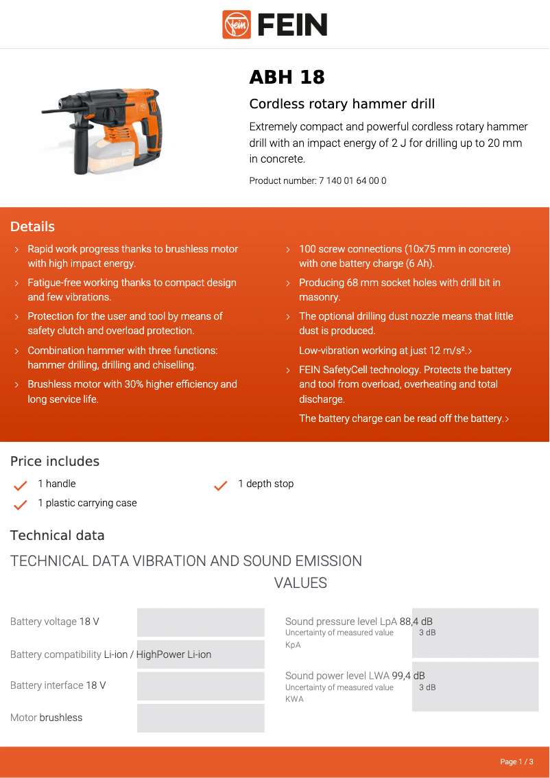 Image de la première page du manuel de l'appareil ABH 18