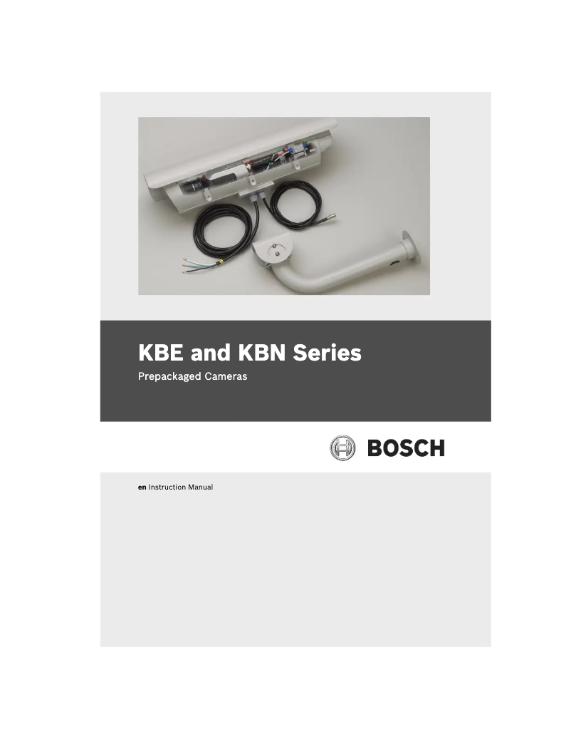 Page n°1 - Manuel utilisateur Bosch Dinion KBE-455