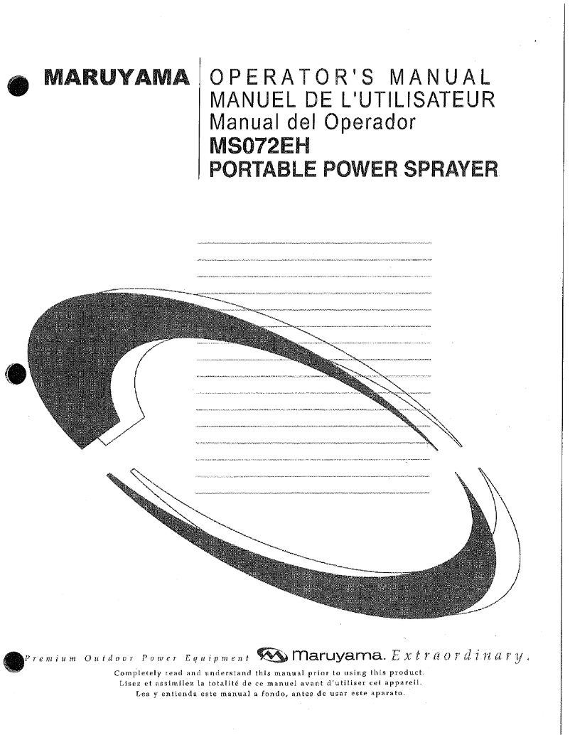 Page 1 de la notice Manuel utilisateur Maruyama MS072EH