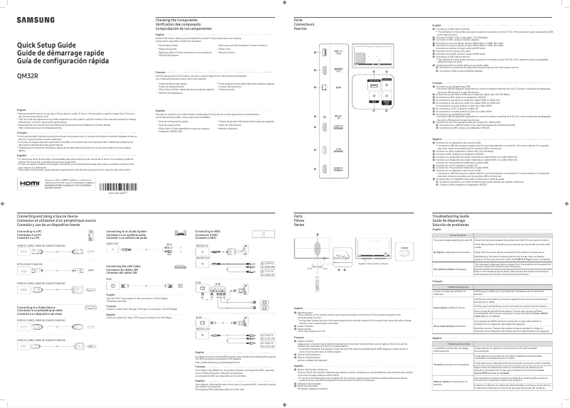 Image de la première page du manuel de l'appareil QM32R