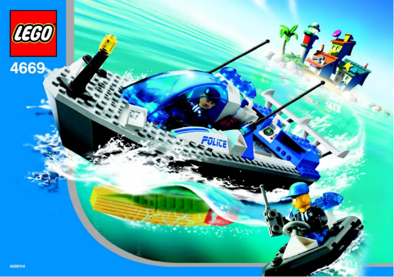 Page 1 de la notice Manuel utilisateur Lego Turbo-charged Police Boat