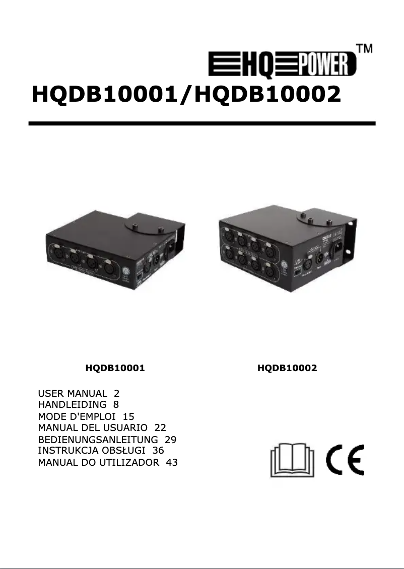 Page 1 de la notice Manuel utilisateur HQ Power HQDB10002