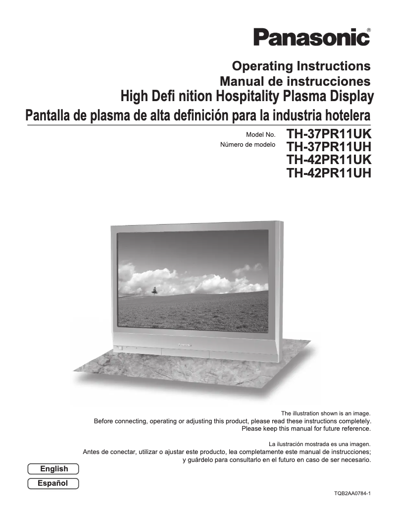 Imagen de la primera página del manual del dispositivo TH-37PR11