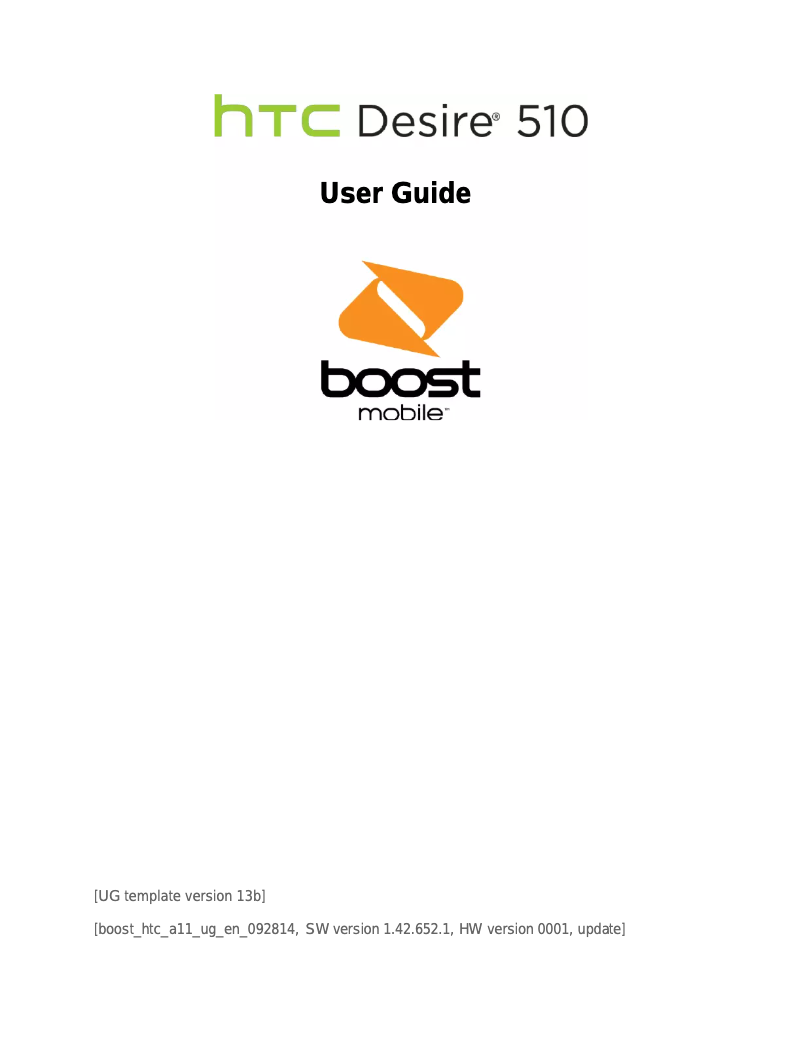 Page n°1 - Manuel utilisateur HTC Desire 510
