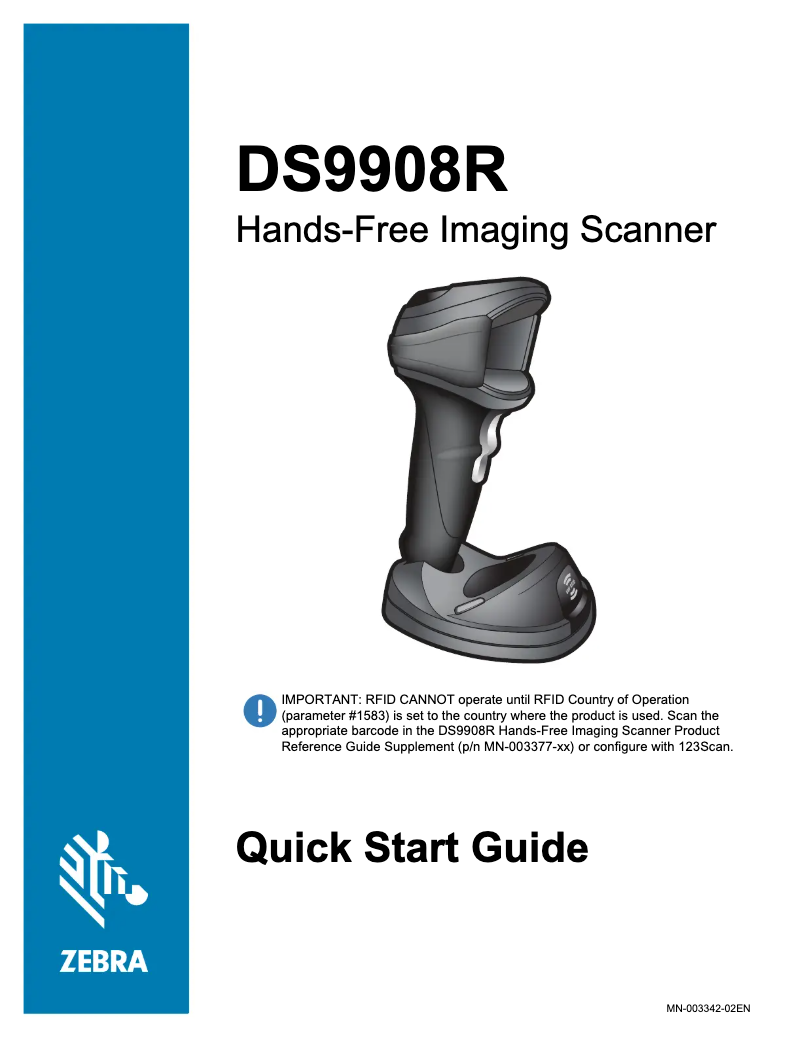 Image de la première page du manuel de l'appareil DS9908R