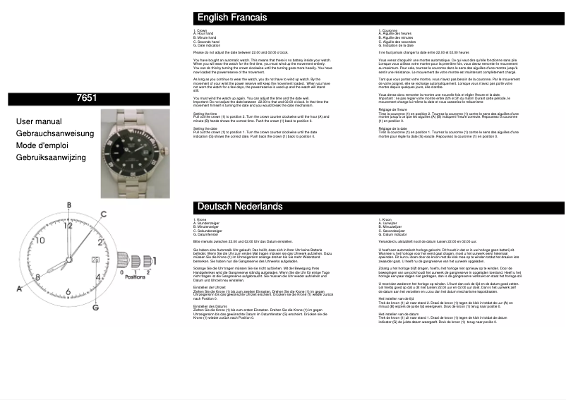 Image de la première page du manuel de l'appareil 7651