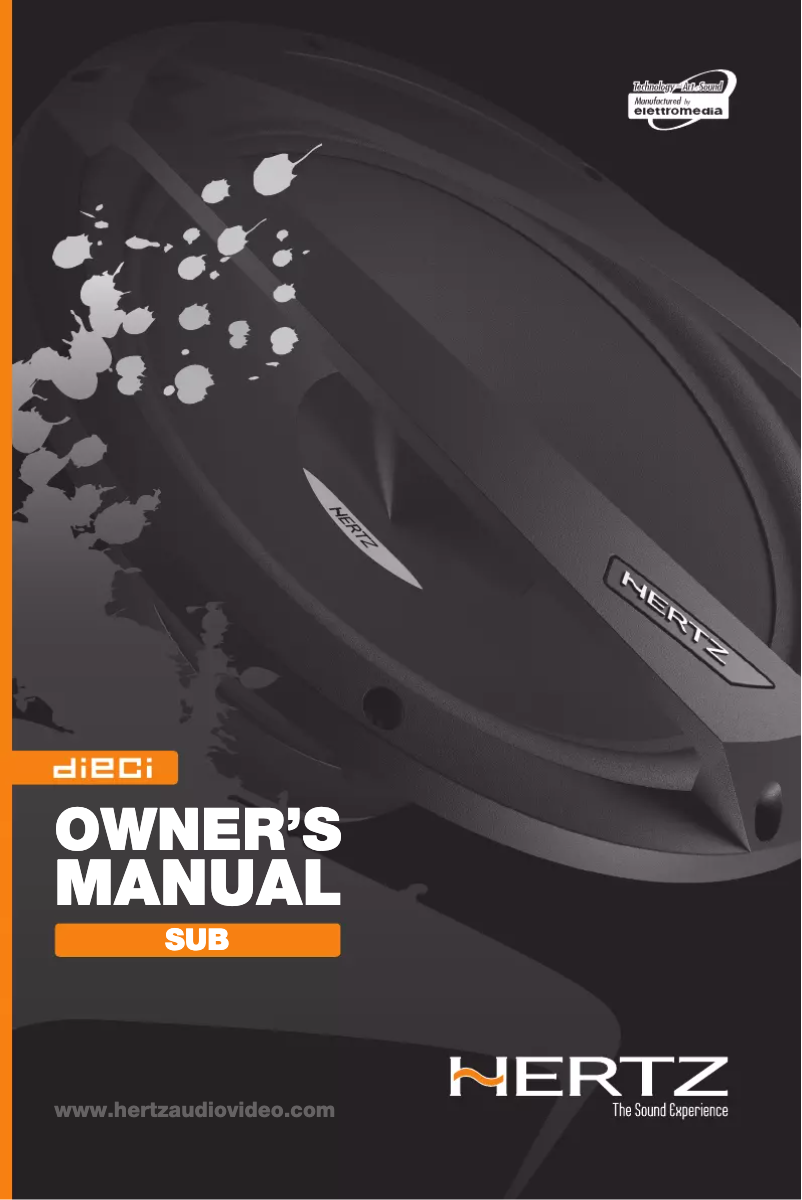 Page 1 de la notice Fiche technique Hertz Dieci DS 30.3