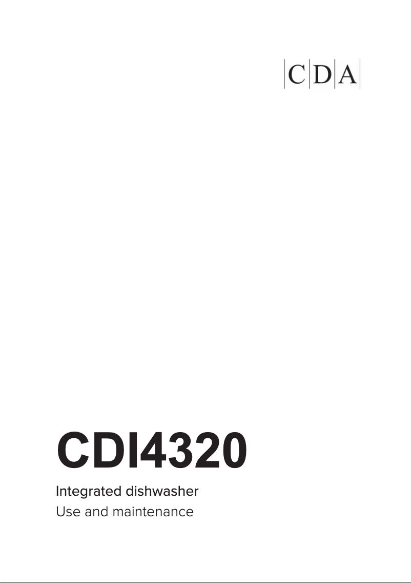 Image de la première page du manuel de l'appareil CDI4320