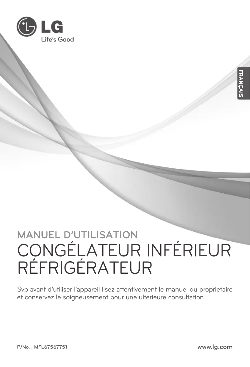 Page 1 de la notice Manuel utilisateur LG GR-M31FWCHL