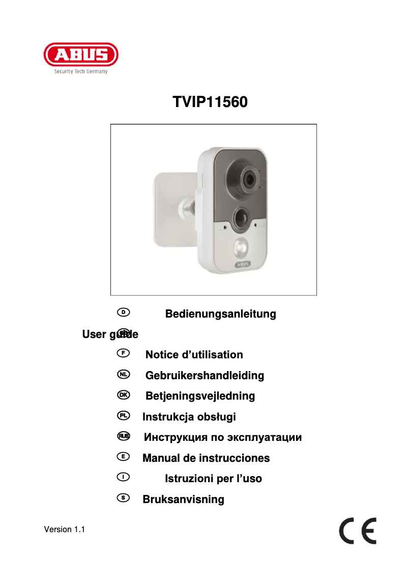 Image de la première page du manuel de l'appareil TVIP11560