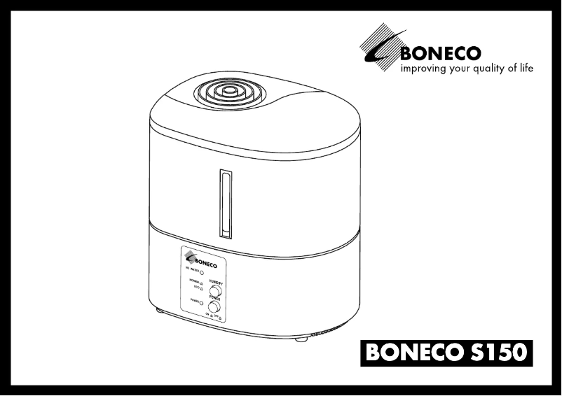 Page 1 de la notice Manuel utilisateur Boneco S150