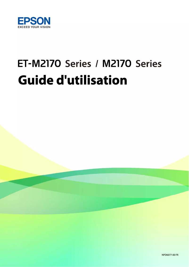 Page n°1 - Manuel utilisateur Epson EcoTank M2170